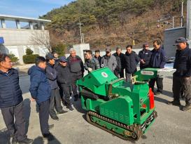 안전사고 대응 소방공무원 농기계 교육 이미지