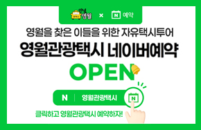 영월을 찾은 이들을 위한 자유택시투어
영월관광택시 네이버예약
OPEN
영월관광택시
클릭하고 영월관광택시 예약하자!