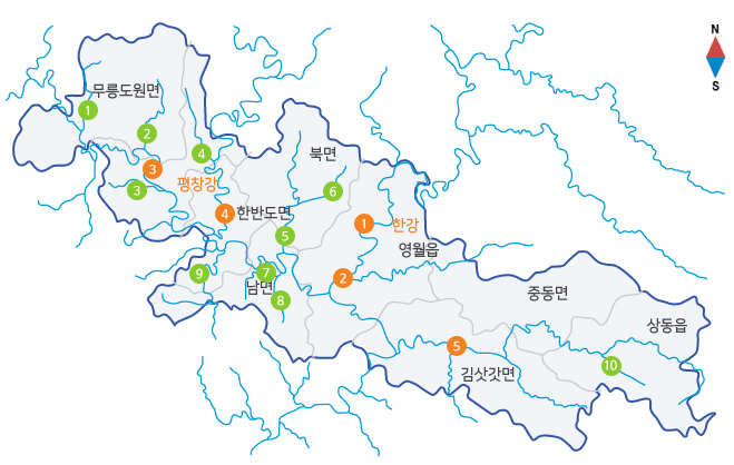 영월군 하천수질현황(생물화학적산소요구량, BOD)
